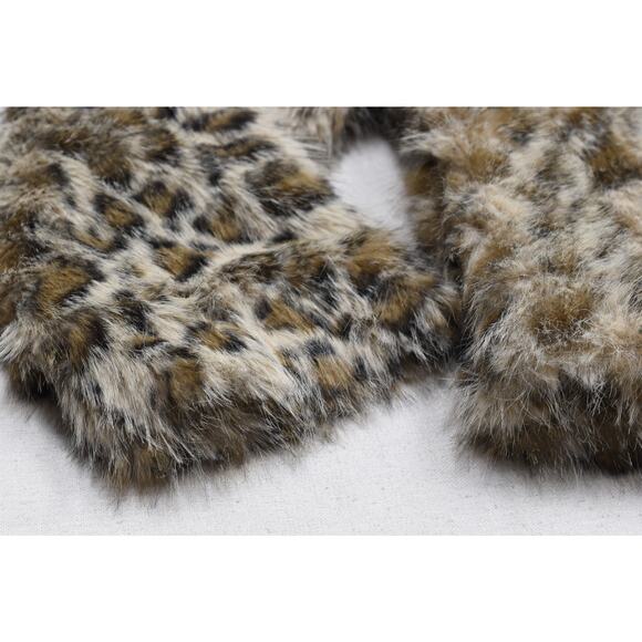 Cotton On Women's Leopard Print Faux Fur Jacket Size L/XL Plushy - Picture 8 of 8